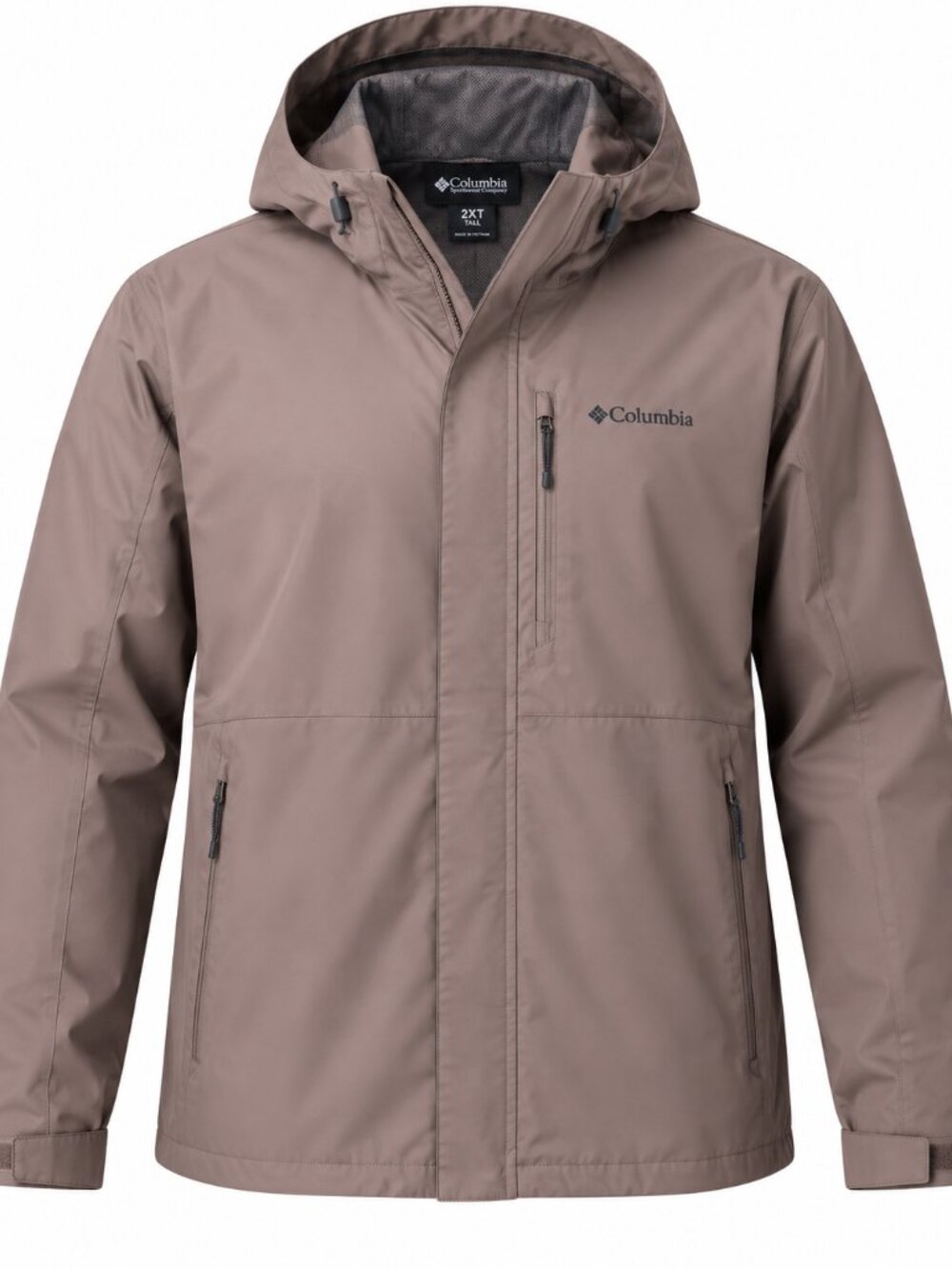 NWT Columbia Hikebound II Rain Jacket Tall 2XT Iron Waterproof Hooded